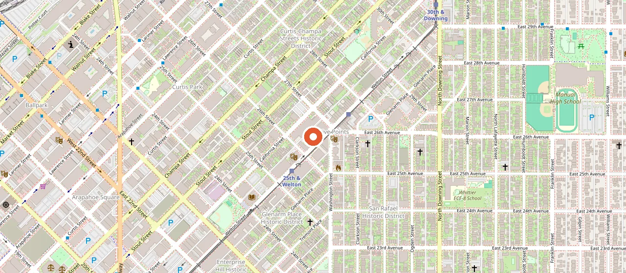 Map showing Cervantes' Masterpiece Ballroom