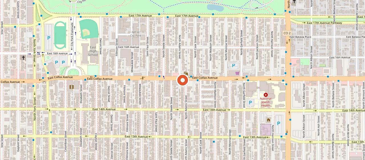 Map showing Goosetown Tavern