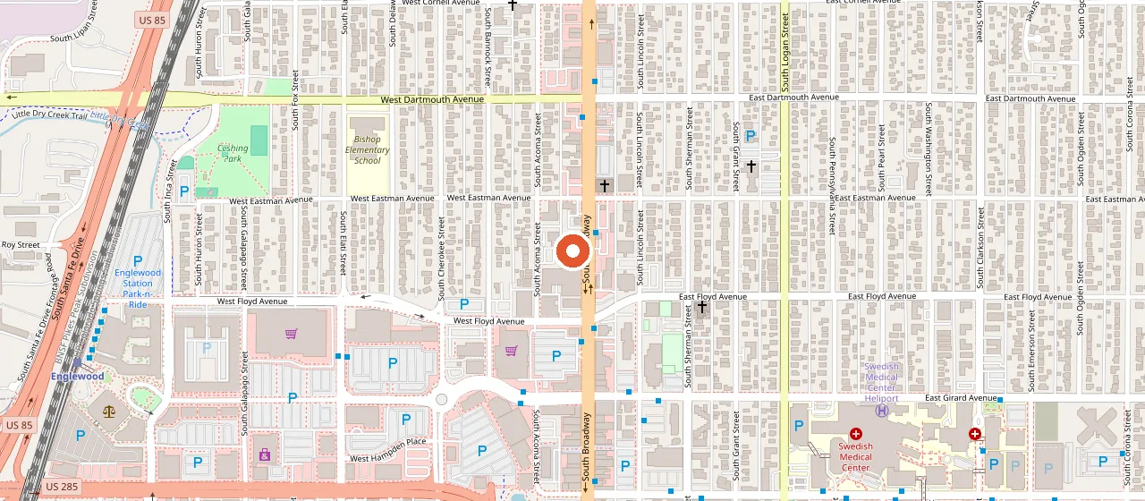 Map showing Gothic Theatre