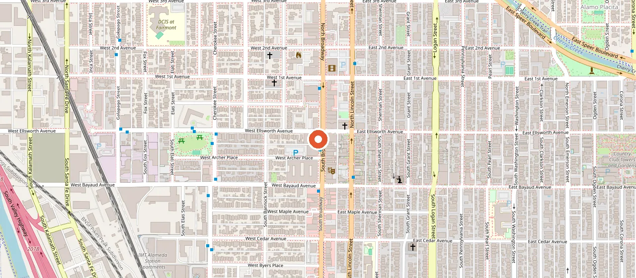 Map showing Hi-Dive