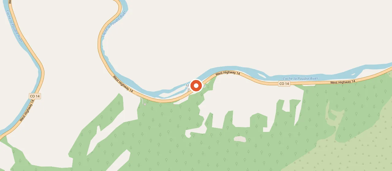 Map showing Mishawaka Amphitheatre