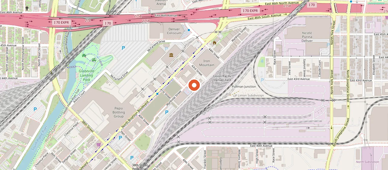 Map showing Mission Ballroom
