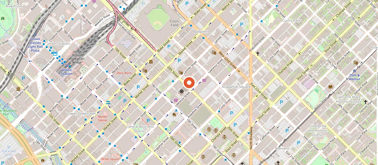 Map showing Ophelia's Electric Soapbox