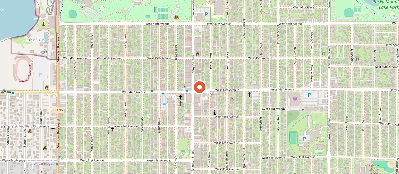 Map showing Oriental Theater