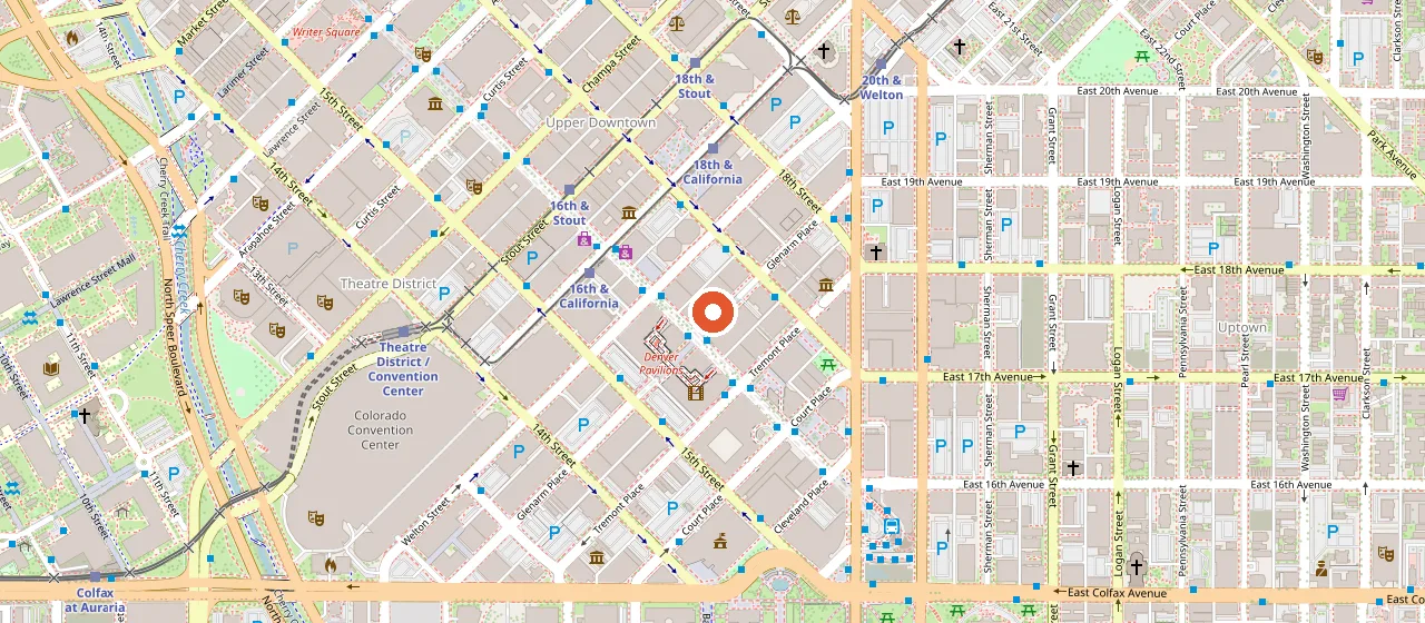 Map showing Paramount Theatre