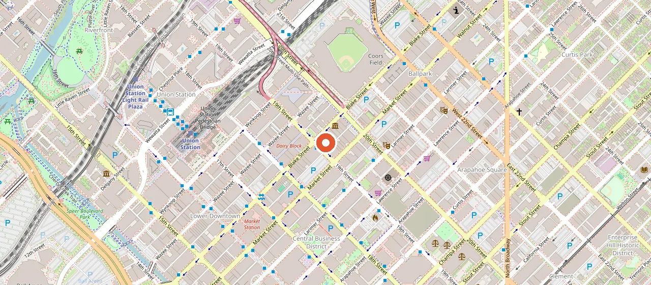 Map showing Summit Music Hall