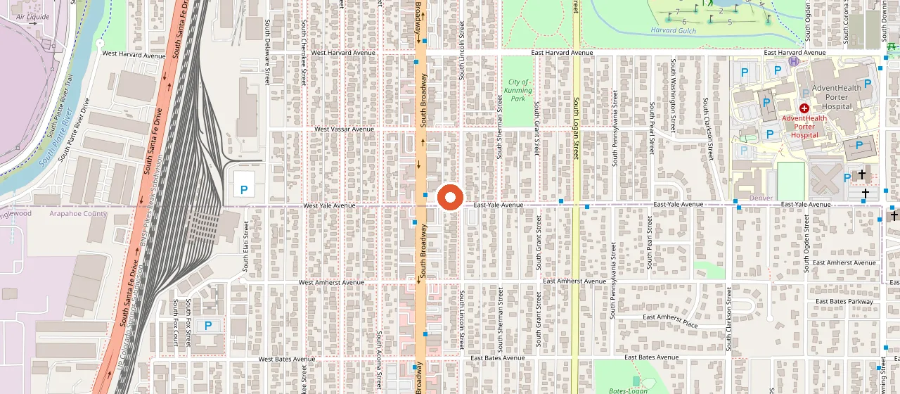 Map showing Swallow Hill Music Hall